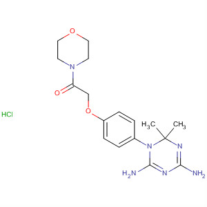 Morpholine,4-[[4-(4,6-diamino-2,2-dimethyl-1,3,5-triazin-1(2H)-yl)phenoxy]acetyl]-,monohydrochloride