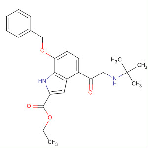 1H-Indole-2-carboxylic acid,4-[[(1,1-dimethylethyl)amino]acetyl]-7-(phenylmethoxy)-, ethyl ester
