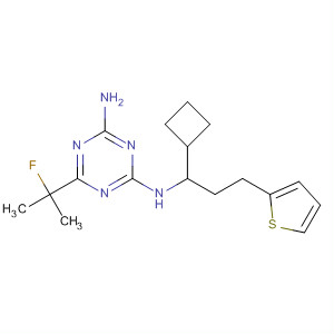 1,3,5-Triazine-2,4-diamine,N-[1-cyclobutyl-3-(2-thienyl)propyl]-6-(1-fluoro-1-methylethyl)-