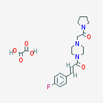 (e)-3-(4-fluorophenyl)-1-[4-(2-oxo-2-pyrrolidin-1-ylethyl)piperazin-1-yl]prop-2-en-1-one;oxalic Acid