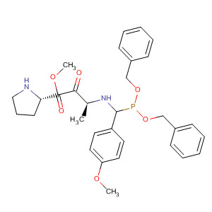 L-Proline,1-[N-[[bis(phenylmethoxy)phosphinyl](4-methoxyphenyl)methyl]-L-alanyl]-, methyl ester