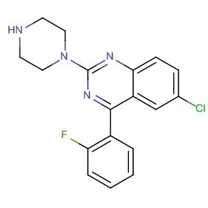 Quinazoline, 6-chloro-4-(2-fluorophenyl)-2-(1-piperazinyl)-
