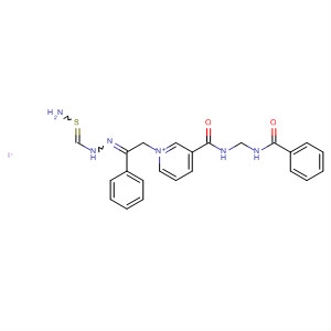 Pyridinium,1-[2-[(aminothioxomethyl)hydrazono]-2-phenylethyl]-3-[[[(benzoylamino)methyl]amino]carbonyl]-, iodide