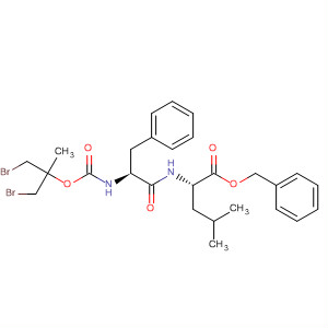 L-Leucine,N-[N-[[2-bromo-1-(bromomethyl)-1-methylethoxy]carbonyl]-L-phenylalanyl]-, phenylmethyl ester