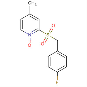 Pyridine, 2-[[(4-fluorophenyl)methyl]sulfonyl]-4-methyl-, 1-oxide