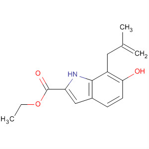 1H-Indole-2-carboxylic acid, 6-hydroxy-7-(2-methyl-2-propenyl)-, ethylester