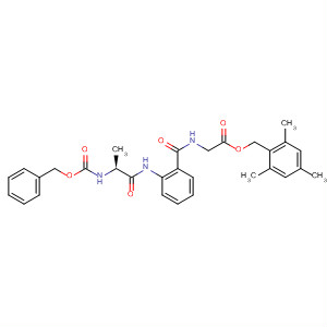 Glycine,N-[2-[[1-oxo-2-[[(phenylmethoxy)carbonyl]amino]propyl]amino]benzoyl]-,(2,4,6-trimethylphenyl)methyl ester, (S)-