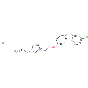 1H-Imidazolium,1-[2-[(7-chloro-2-dibenzofuranyl)oxy]ethyl]-3-(2-propenyl)-, bromide