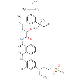 Hexanamide,2-[2,4-bis(1,1-dimethylpropyl)phenoxy]-N-[4-[[4-[ethyl[2-[(methylsulfonyl)amino]ethyl]amino]-2-methylphenyl]amino]-1-naphthalenyl]-