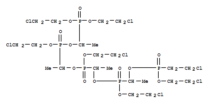 Phosphonic acid,[9-chloro-3-(2-chloroethoxy)-6-(2-chloroethyl)-1,4-dimethyl-2,5,7-trioxa-3,6-diphosphanon-1-yl]-,8-chloro-2,5-bis(2-chloroethoxy)-1,4-dimethyl-3,6-dioxa-2,5-diphosphaoct-1-yl-2-chloroethylester,P,P,P,P-tetraoxide