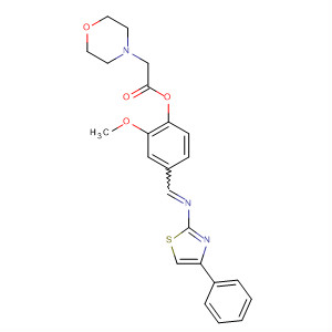 4-Morpholineacetic acid,2-methoxy-4-[[(4-phenyl-2-thiazolyl)imino]methyl]phenyl ester