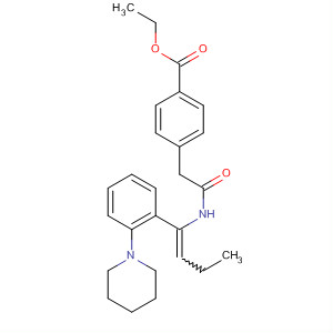 Benzoic acid,4-[2-oxo-2-[[1-[2-(1-piperidinyl)phenyl]-1-butenyl]amino]ethyl]-, ethylester