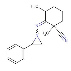 Cyclohexanecarbonitrile, 1,3-dimethyl-2-[(2-phenyl-1-aziridinyl)imino]-