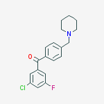 3-CHLORO-5-FLUORO-4-PIPERIDINOMETHYL BENZOPHENONE