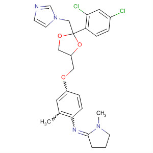 Benzenamine,4-[[2-(2,4-dichlorophenyl)-2-(1H-imidazol-1-ylmethyl)-1,3-dioxolan-4-yl]methoxy]-2-methyl-N-(1-methyl-2-pyrrolidinylidene)-, cis-