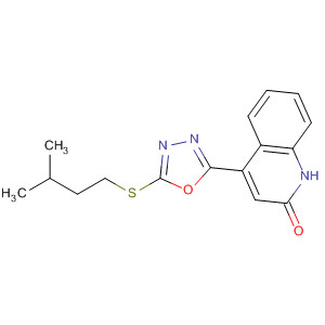 2(1H)-Quinolinone, 4-[5-[(3-methylbutyl)thio]-1,3,4-oxadiazol-2-yl]-