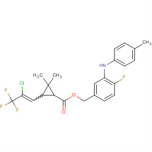 Cyclopropanecarboxylic acid,3-(2-chloro-3,3,3-trifluoro-1-propenyl)-2,2-dimethyl-,[4-fluoro-3-[(4-methylphenyl)amino]phenyl]methyl ester