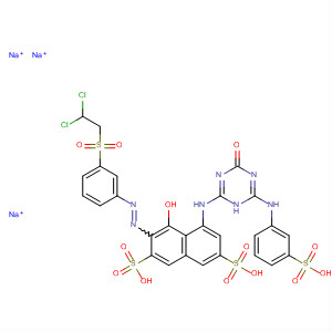2,7-Naphthalenedisulfonic acid,3-[[3-[(2,2-dichloroethyl)sulfonyl]phenyl]azo]-5-[[1,4-dihydro-4-oxo-6-[(3-sulfophenyl)amino]-1,3,5-triazin-2-yl]amino]-4-hydroxy-, trisodium salt