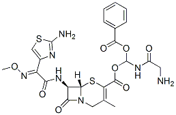 7beta-(2-(2-aminothiazol-4-yl)-2-methoxyiminoacetamido)-3-methyl-3-cephem-4-carboxylic acid glycylaminobenzoyloxymethyl ester