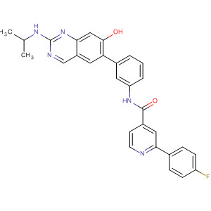 4-Pyridinecarboxamide,2-(4-fluorophenyl)-N-[3-[7-hydroxy-2-[(1-methylethyl)amino]-6-quinazolinyl]phenyl]-