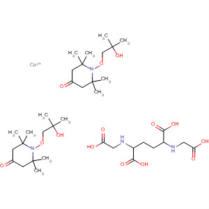 Glycine, N,N'-1,2-ethanediylbis[N-(carboxymethyl)-, calcium salt,compd. with1-(2-hydroxy-2-methylpropoxy)-2,2,6,6-tetramethyl-4-piperidinone (1:2)