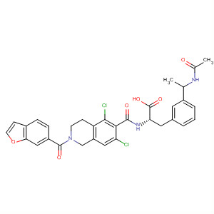 L-Phenylalanine,3-[1-(acetylamino)ethyl]-N-[[2-(6-benzofuranylcarbonyl)-5,7-dichloro-1,2,3,4-tetrahydro-6-isoquinolinyl]carbonyl]-