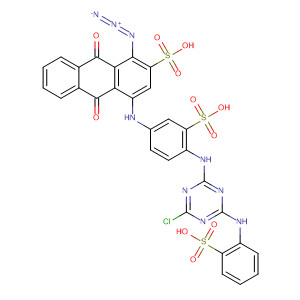 2-Anthracenesulfonic acid,1-azido-4-[[4-[[4-chloro-6-[(2-sulfophenyl)amino]-1,3,5-triazin-2-yl]amino]-3-sulfophenyl]amino]-9,10-dihydro-9,10-dioxo-