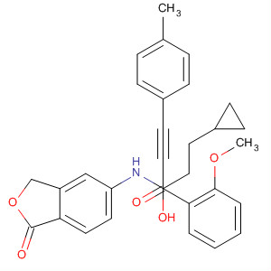Cyclopropanepropanamide,N-(1,3-dihydro-1-oxo-5-isobenzofuranyl)-a-hydroxy-1-(2-methoxyphenyl)-a-[2-(4-methylphenyl)ethynyl]-