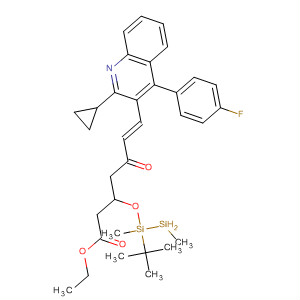 6-Heptenoic acid,7-[2-cyclopropyl-4-(4-fluorophenyl)-3-quinolinyl]-3-[[(1,1-dimethylethyl)dimethylsilyl]oxy]-5-oxo-, ethyl ester, (3R,6E)-