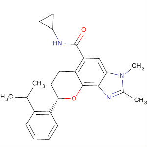 Pyrano[2,3-e]benzimidazole-5-carboxamide,N-cyclopropyl-3,6,7,8-tetrahydro-2,3-dimethyl-8-[2-(1-methylethyl)phenyl]-, (8S)-