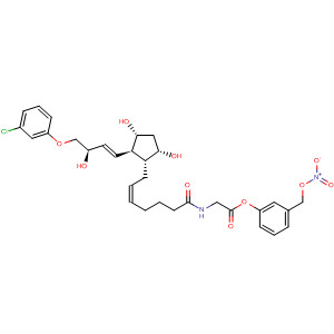 Glycine,N-[(5Z)-7-[(1R,2R,3R,5S)-2-[(1E,3R)-4-(3-chlorophenoxy)-3-hydroxy-1-buten-1-yl]-3,5-dihydroxycyclopentyl]-1-oxo-5-hepten-1-yl]-,3-[(nitrooxy)methyl]phenyl ester