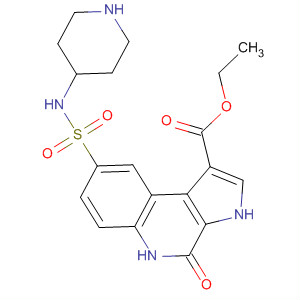 3H-Pyrrolo[2,3-c]quinoline-1-carboxylic acid,4,5-dihydro-4-oxo-8-[(4-piperidinylamino)sulfonyl]-, ethyl ester