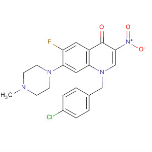 4(1H)-Quinolinone,1-[(4-chlorophenyl)methyl]-6-fluoro-7-(4-methyl-1-piperazinyl)-3-nitro-