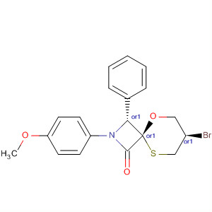 5-Oxa-9-thia-2-azaspiro[3.5]nonan-1-one,7-bromo-2-(4-methoxyphenyl)-3-phenyl-, (3R,4S,7R)-rel-