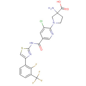 3-Pyrrolidinecarboxylic acid,3-amino-1-[3-chloro-5-[[[4-[2-fluoro-3-(trifluoromethyl)phenyl]-2-thiazolyl]amino]carbonyl]-2-pyridinyl]-