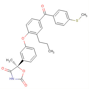 2,4-Oxazolidinedione,5-methyl-5-[3-[4-[4-(methylthio)benzoyl]-2-propylphenoxy]phenyl]-, (5R)-