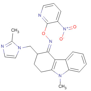 4H-Carbazol-4-one,1,2,3,9-tetrahydro-9-methyl-3-[(2-methyl-1H-imidazol-1-yl)methyl]-,O-3-nitropyridinyloxime, (4E)-
