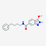 2H-Indazole-6-carboxamide, 3-methoxy-2-methyl-N-(4-phenylbutyl)-