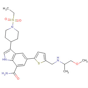 1H-Indole-7-carboxamide,3-[1-(ethylsulfonyl)-4-piperidinyl]-5-[5-[[(2-methoxy-1-methylethyl)amino]methyl]-2-thienyl]-
