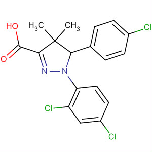 1H-Pyrazole-3-carboxylic acid,5-(4-chlorophenyl)-1-(2,4-dichlorophenyl)-4,5-dihydro-4,4-dimethyl-