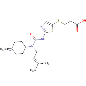 Propanoic acid,3-[[2-[[[(3-methyl-2-buten-1-yl)(trans-4-methylcyclohexyl)amino]carbonyl]amino]-5-thiazolyl]thio]-
