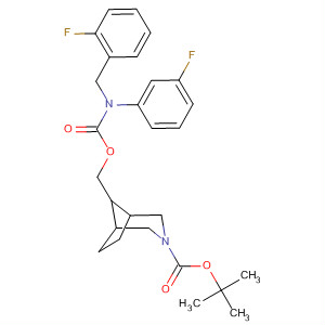 3-Azabicyclo[3.2.1]octane-3-carboxylic acid,8-[[[[(3-fluorophenyl)[(2-fluorophenyl)methyl]amino]carbonyl]oxy]methyl]-,1,1-dimethylethyl ester