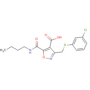 4-Isoxazolecarboxylic acid,5-[(butylamino)carbonyl]-3-[[(3-chlorophenyl)thio]methyl]-