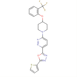 Pyridazine,3-[5-(2-thienyl)-1,3,4-oxadiazol-2-yl]-6-[4-[2-(trifluoromethyl)phenoxy]-1-piperidinyl]-