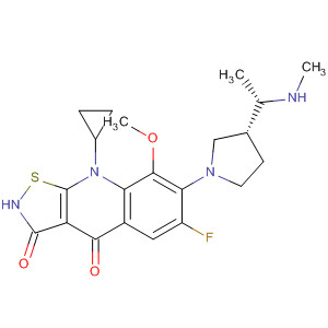 Isothiazolo[5,4-b]quinoline-3,4(2H,9H)-dione,9-cyclopropyl-6-fluoro-8-methoxy-7-[(3R)-3-[(1S)-1-(methylamino)ethyl]-1-pyrrolidinyl]-