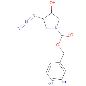 1-Pyrrolidinecarboxylic acid, 3-azido-4-hydroxy-, phenylmethyl ester,(3R,4S)-rel-