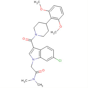 1H-Indole-1-acetamide,6-chloro-3-[[4-(2,6-dimethoxyphenyl)-1-piperidinyl]carbonyl]-N,N-dimethyl-