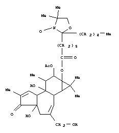 2-(6-((9-(Acetyloxy)-1,1a,1b,4,4a,5,7a,7b,8,9-decahydro-4a,7b-dihydroxy-3-(hydroxymethyl)-1,1,6,8-tetramethyl-5-oxo-9ah-cyclopropa(3,4)benz(1,2-e)azulen-9a-yl)oxy)-6-oxohexyl)-4,4-dimethyl-2-pentyl-3-