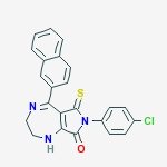 5-(2-naphthyl)-7-4-chlorophenyl-(2,3,6,8-tetrahydro)pyrrolo-(3,4-e)(1,4)-diazepine-6-thioxo-8-(1H,7H)one