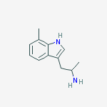 [1-methyl-2-(7-methyl-1H-indol-3-yl)ethyl]amine hydrochloride molecular structure